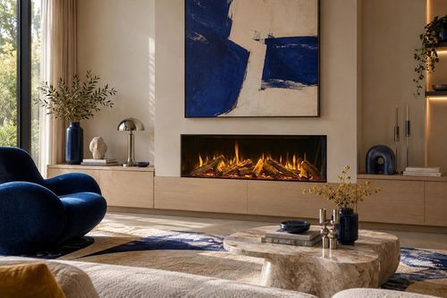 Cheminée électrique - E125/37F - Kalfire Fireplaces - encastrable / simple face / à foyer fermé