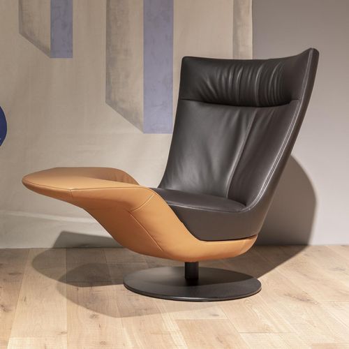 Fauteuil relax contemporain - Pli - Frank Sitzmöbel GmbH - en tissu / en cuir / avec repose-pieds