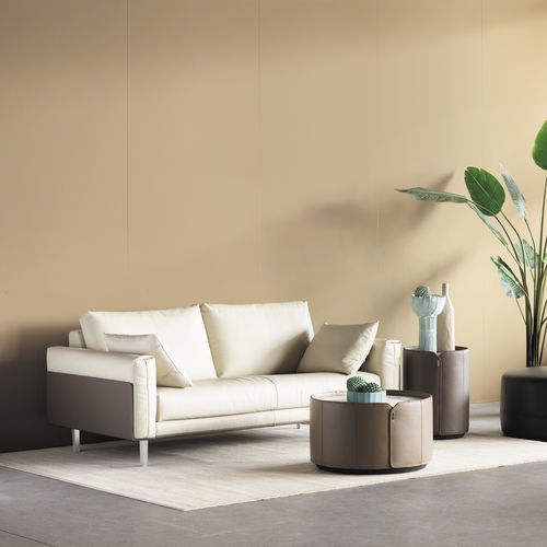 Canapé contemporain - Flair - Frank Sitzmöbel GmbH - en tissu / en cuir / bleu