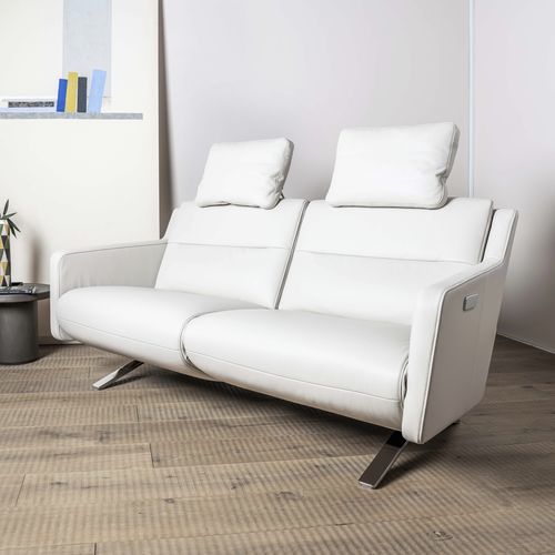 Canapé contemporain - Bero - Frank Sitzmöbel GmbH - en tissu / en cuir / marron