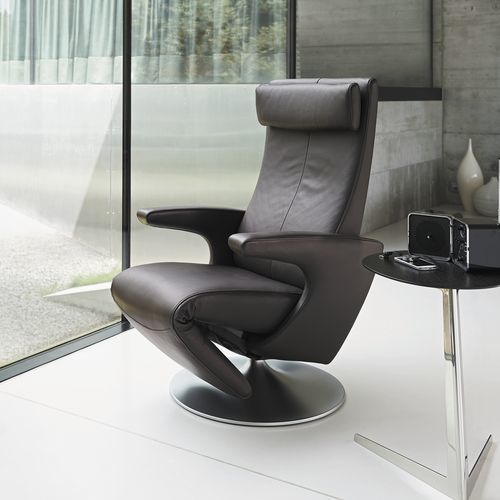 Fauteuil relax contemporain - Smile - Frank Sitzmöbel GmbH - en tissu / en cuir / avec repose-pieds