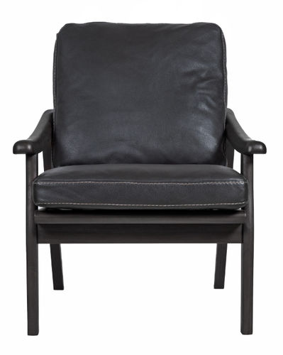 Fauteuil contemporain - PODIUM - Furninova AB - en cuir / en tissu / en bois