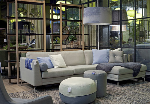 Canapé contemporain - BROADWAY - Furninova AB - en tissu / en cuir / gris