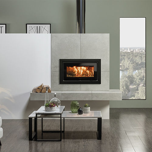 Insert de cheminée à bois - Studio Air Profil - STOVAX & GAZCO - en acier / à convection naturelle / rayonnement
