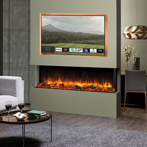 Insert de cheminée à 3 faces - eReflex 150RW - STOVAX & GAZCO - électrique / contemporain / effet flamme