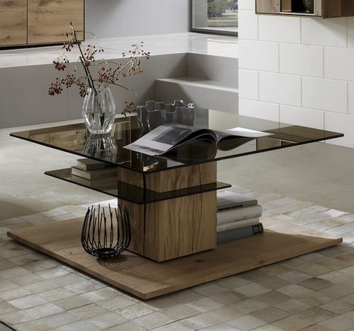 Table basse contemporaine - BENT  - Hartmann Möbelwerke GmbH - en verre / en chêne / résidentielle