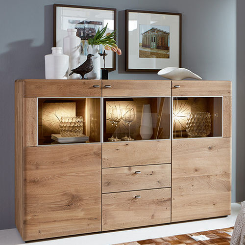 Buffet haut - JON - Hartmann Möbelwerke GmbH - contemporain / en chêne / en verre