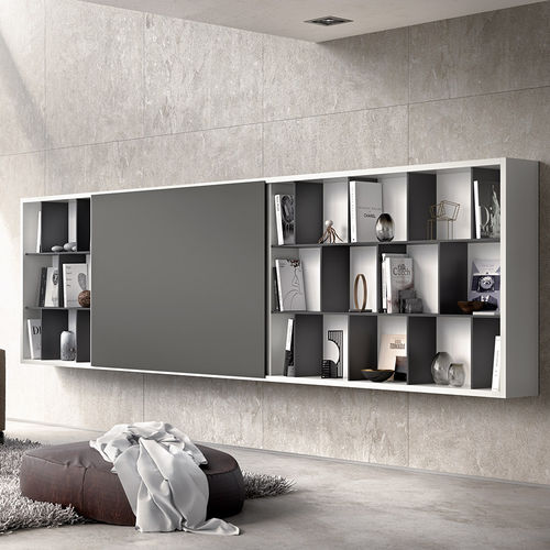 Ensemble mural de salon contemporain - VITA - Kettnaker GmbH & Co. KG Möbel-Manufaktur - en verre laqué / en bois laqué / en aluminium