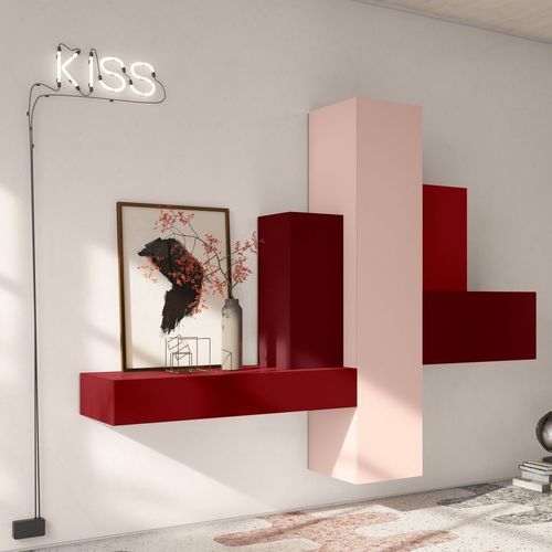 Ensemble mural de salon contemporain - ALEA - Kettnaker GmbH & Co. KG Möbel-Manufaktur - en bois laqué / en aluminium / avec rangement