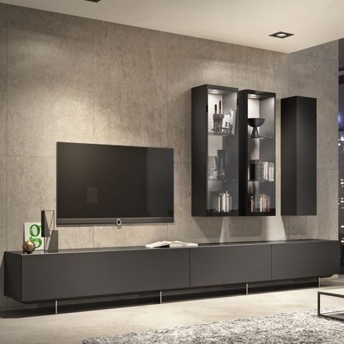 Meuble TV contemporain - ALEA - Kettnaker GmbH & Co. KG Möbel-Manufaktur - en bois laqué / en aluminium / blanc