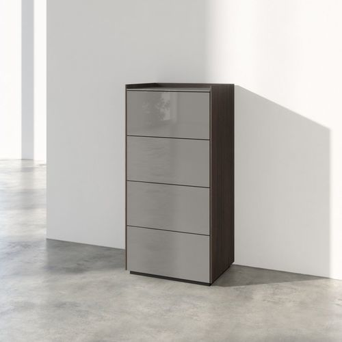 Chiffonnier contemporain - CASE - Kettnaker GmbH & Co. KG Möbel-Manufaktur - en bois laqué / blanc / gris