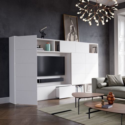 Ensemble TV mural contemporain - VITA - Kettnaker GmbH & Co. KG Möbel-Manufaktur - en bois laqué / en verre laqué / en aluminium