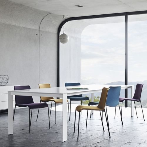 Table à manger contemporaine - TISCH - Kettnaker GmbH & Co. KG Möbel-Manufaktur - en bois laqué / avec piètement en métal / rectangulaire