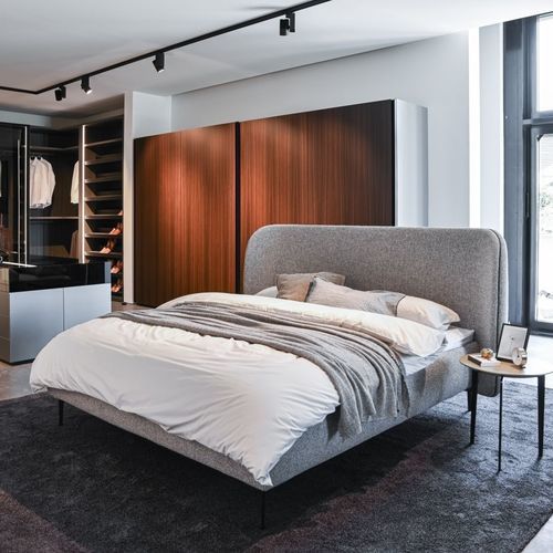 Lit double - BETT - Kettnaker GmbH & Co. KG Möbel-Manufaktur - contemporain / tapissé / avec tête de lit