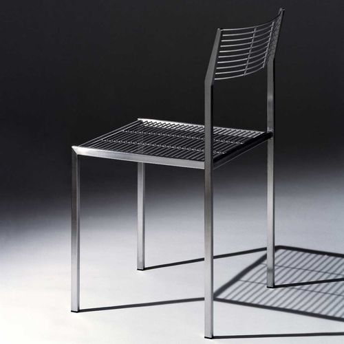 Chaise de jardin design scandinave - LANKA - Mobel - d'extérieur / en acier inoxydable / avec piètement en acier inoxydable