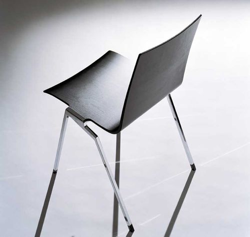 Chaise visiteur contemporaine - SIRO - Mobel - d'intérieur / en bois / avec piètement en acier