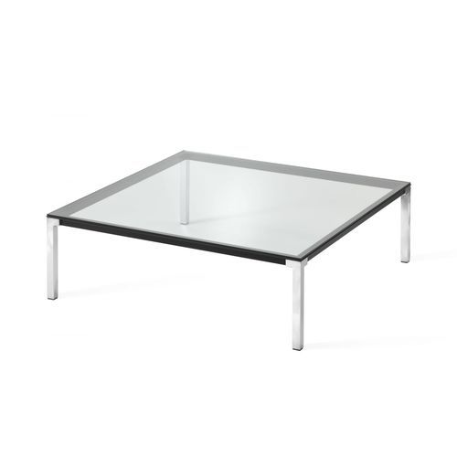 Table d'appoint contemporaine - NELI  - Mobel - en verre / avec piètement en métal / carrée
