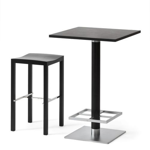 Tabouret de bar contemporain - HELA  - Mobel - en bois / avec piètement en bois / 4 pieds