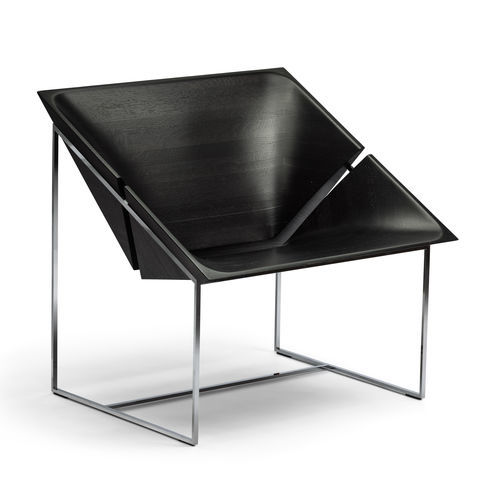 Fauteuil contemporain - LOVI - Mobel - en tissu / en bois massif / en acier