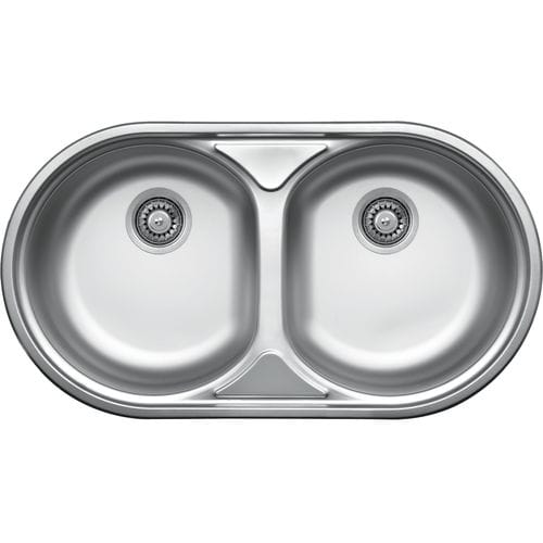 Évier 2 bacs - RONDO: EC186 - Kromevye Sanayi Ve Ticaret A.S. - sans égouttoir / en inox / encastrable