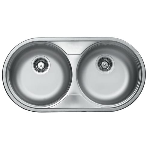 Évier 2 bacs - RONDO: EX139 - Kromevye Sanayi Ve Ticaret A.S. - sans égouttoir / en inox / encastrable