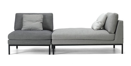Chaise longue contemporaine - JOIN - Ire Möbel AB - en tissu / grise