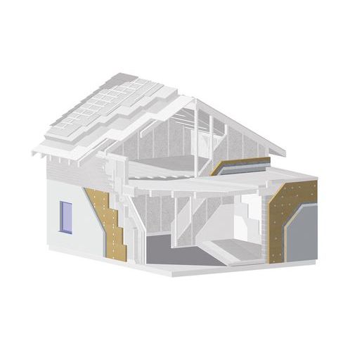 Système de façade en fibre de bois - THERMOWALL® ETICS  - GUTEX