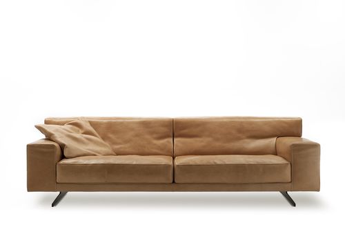 Canapé contemporain - MONDIAL - Molinari Design Srl. - en cuir / 2 places / 3 places
