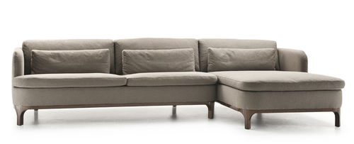 Canapé d'angle - ODEON - Molinari Design Srl. - contemporain / en tissu / marron