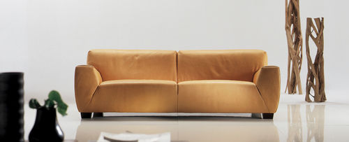 Canapé contemporain - FAT BOY - Molinari Design Srl. - en cuir / marron / 2 places
