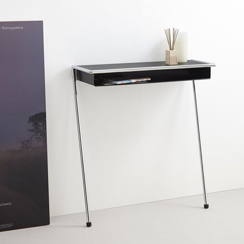 Console contemporaine - LOLA - MOX AG - en tôle d'acier / en métal chromé / rectangulaire