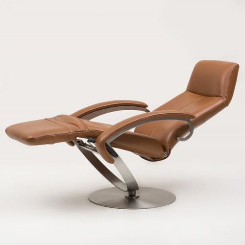 Fauteuil contemporain - COMET - Nielaus Møbler ApS - en cuir / inclinable / avec repose-tête