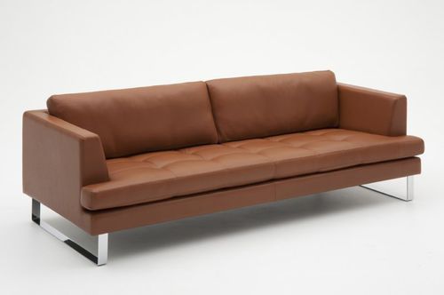 Canapé contemporain - SCALA  - Nielaus Møbler ApS - en cuir / marron / contract
