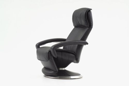 Fauteuil contemporain - DELTA - Nielaus Møbler ApS - en cuir / inclinable / avec repose-tête