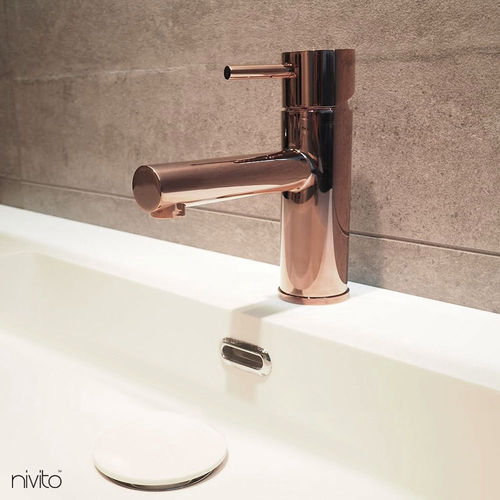 Mitigeur de vasque - RH-50 series - nivito - à poser / en acier inoxydable / 1 trou
