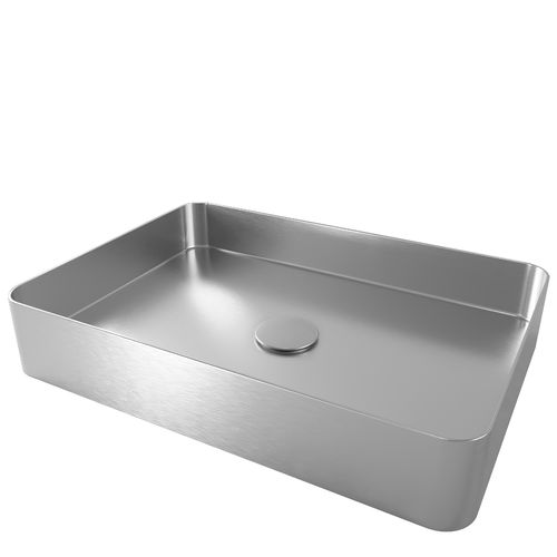 Vasque à poser - ED-500 - nivito - en acier inox / rectangulaire / sans trou
