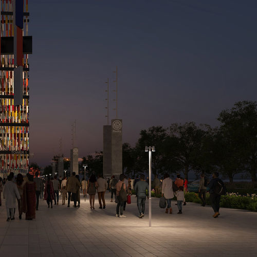Lampadaire urbain - CONUS - Artemide - de jardin / contemporain / en aluminium