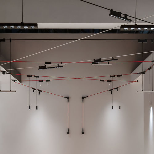 Éclairage sur câble à LED - FUNIVIA - Artemide - rond / linéaire / en aluminium