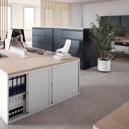 Système de rangement sur pied - ESSENTIALS - BISLEY - contemporain / en acier / pour bureau