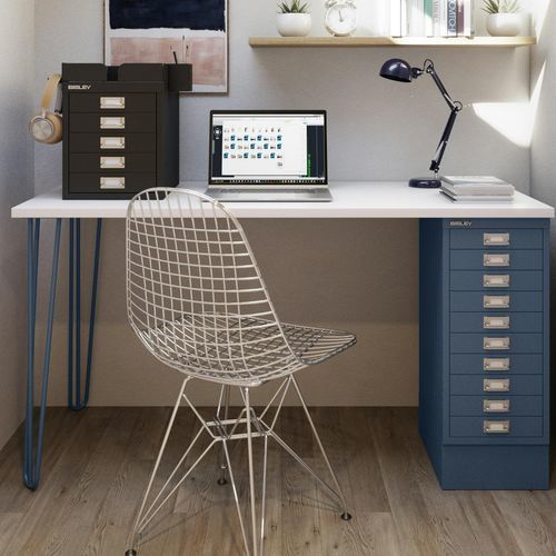 Bureau sur pied - MDTP105060025 - BISLEY - individuel / design original / en stratifié