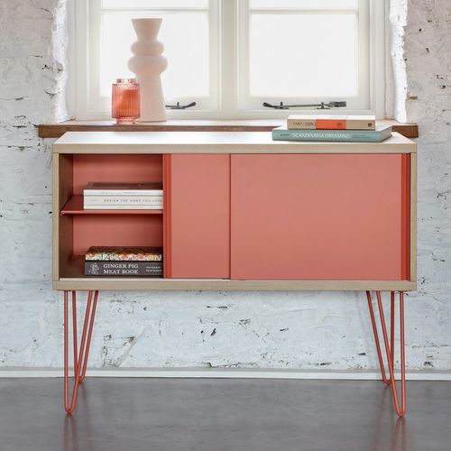Buffet contemporain - POS1007W - BISLEY - aluminium / en acier / stratifié