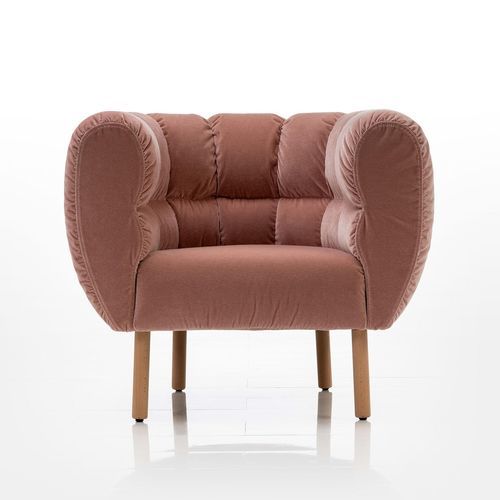 Fauteuil contemporain - magnolia - bruehl - en tissu / avec revêtement amovible / gris
