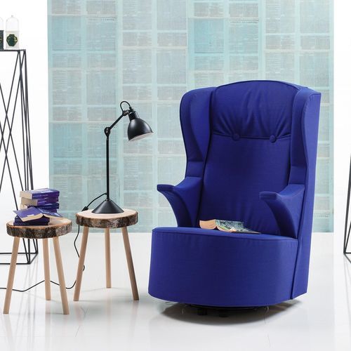 Fauteuil contemporain - poem - bruehl - en tissu / en cuir / en hêtre