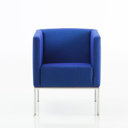 Fauteuil contemporain - add1•• - bruehl - en tissu / en cuir / en chrome