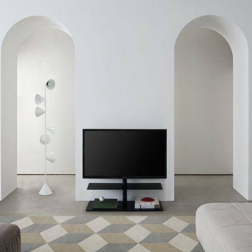 Support TV sur pied contemporain - SAIL - DESALTO spa - pivotant / en acier / pour espace public