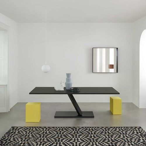 Table contemporaine - ELEMENT - DESALTO spa - en MDF / en métal / avec piètement en acier