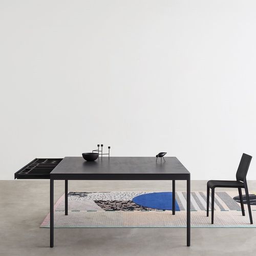 Table contemporaine - ICARO 015 - DESALTO spa - en céramique / avec piètement en acier / rectangulaire
