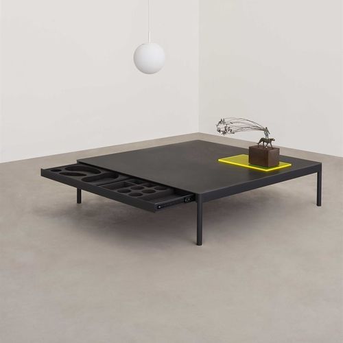 Table basse contemporaine - ICARO 015 - DESALTO spa - en verre / en céramique / avec piètement en acier