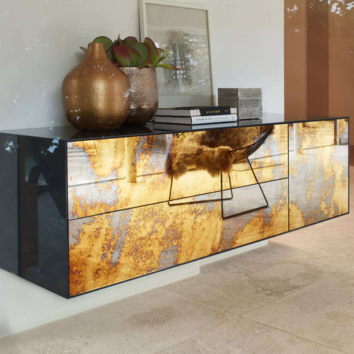 Buffet mural - NEX GLAMOUR - Piure GmbH - contemporain / en verre / noir