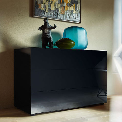 Commode contemporaine - NEX GLAMOUR - Piure GmbH - en verre / non spécifié / noire